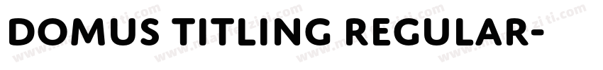 Domus Titling Regular字体转换